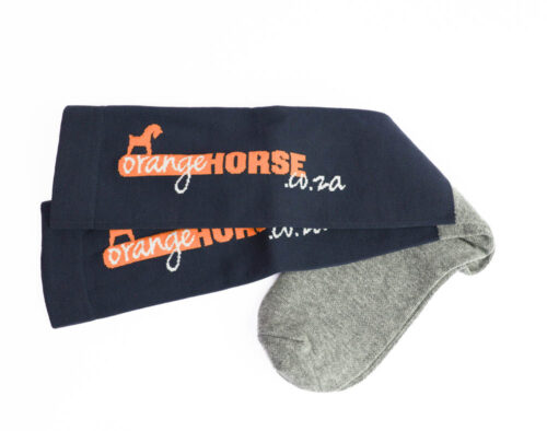 Orange Horse Logo Socks