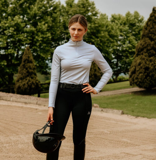 Blu Equestrian Grey Base Layer - Image 2
