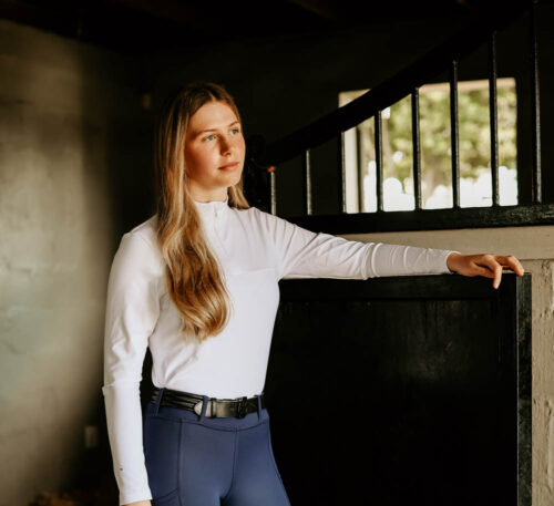 Blu Equestrian White Base Layer - Image 3