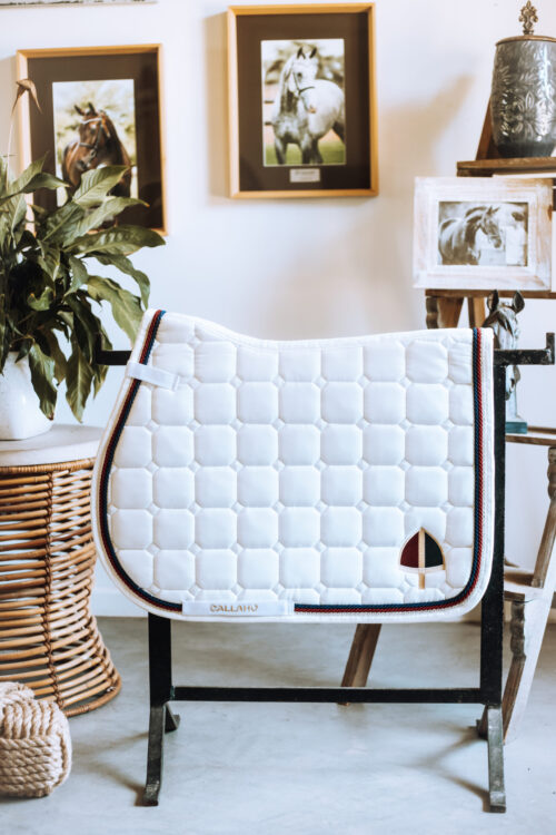 Callaho GP White Diamante Saddle Pad