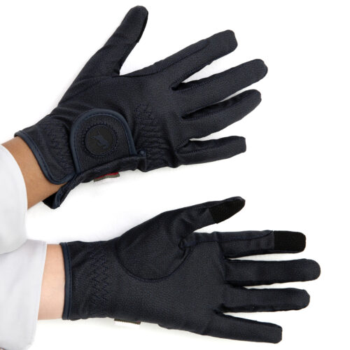 HAB Equestrian JP Serino Navy Full Gloves - Image 2