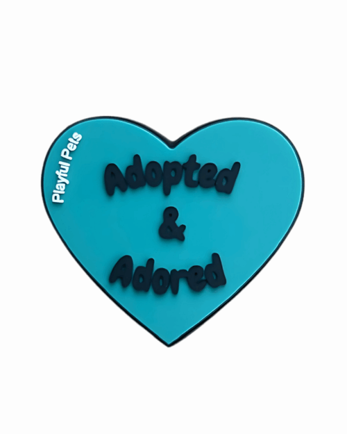 Pet Accessory - Adopted & Adored Blue Heart