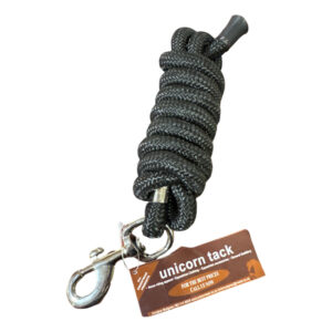 Unicorn Tack Durable Knitted Rope Lead 2m Black