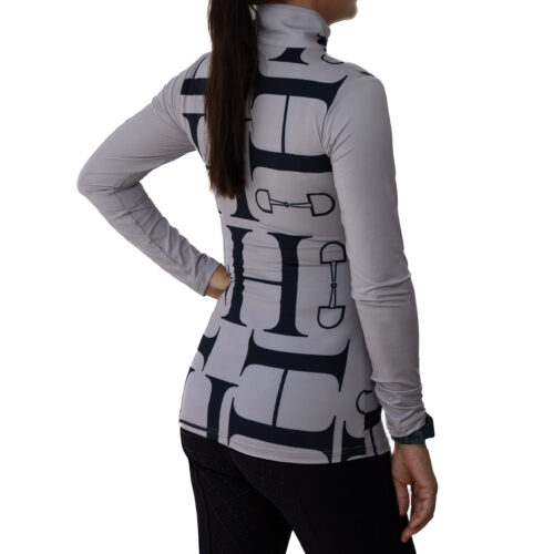HAB Equestrian Elektra Base Layer Taupe Pattern - Image 4