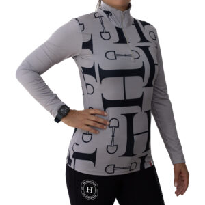 HAB Equestrian Elektra Base Layer Taupe Pattern
