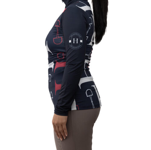 HAB Equestrian Elektra Base Layer Navy Pattern - Image 2
