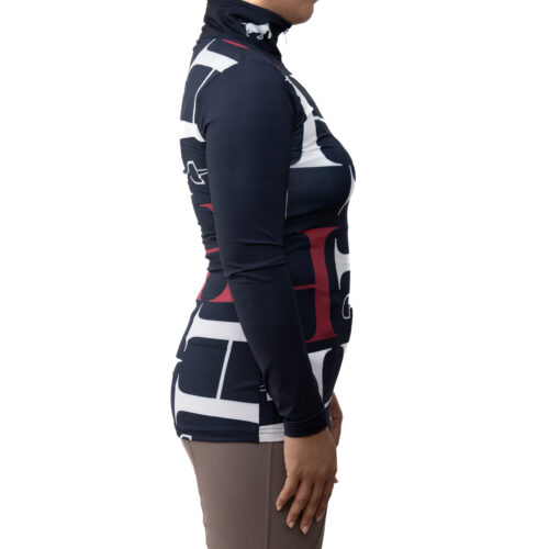HAB Equestrian Elektra Base Layer Navy Pattern - Image 3