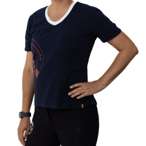 HAB Equestrian T-Shirt Navy - Image 2