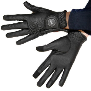 HAB Equestrian JP Serino Black Full Gloves