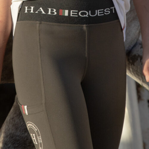 HAB Equestrian Riding Tights Olive - Image 2