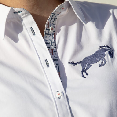 HAB Equestrian Bamboo Icon Shirt White - Image 2