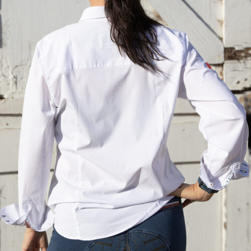 HAB Equestrian Bamboo Icon Shirt White - Image 4