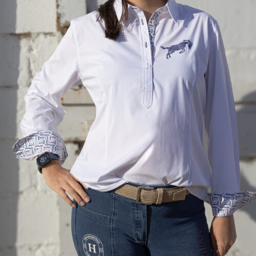 HAB Equestrian Bamboo Icon Shirt White