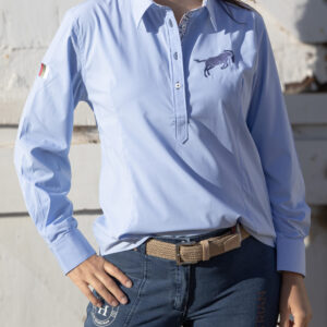 HAB Equestrian Bamboo Icon Shirt Blue