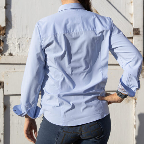 HAB Equestrian Bamboo Icon Shirt Blue - Image 4