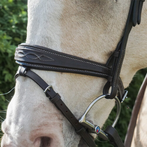Unicorn Tack Anatomic Flash Bridle Brown - Image 2