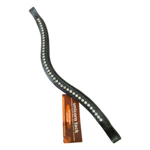 Unicorn Tack Diamante Browband Clear Black