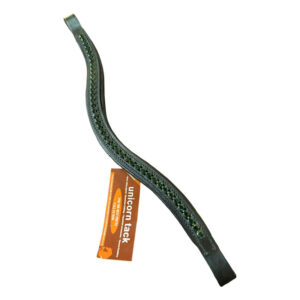 Unicorn Tack Diamante Browband Emerald Green Black
