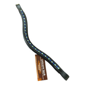 Unicorn Tack Diamante Browband Mixed Blue Black