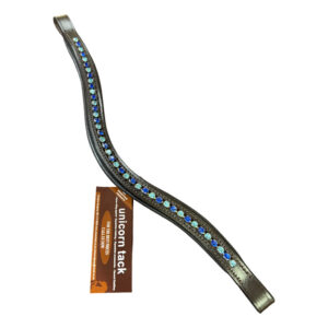 Unicorn Tack Diamante Browband Mixed Blue Brown