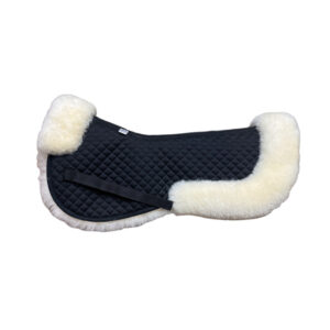 Unicorn Tack V Channel Merino Sheepskin High Wither Half Pad Black/Natural
