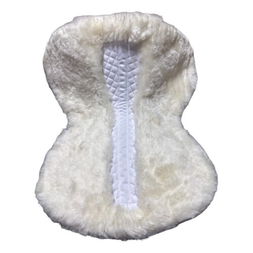 Unicorn Tack V Channel Merino Sheepskin High Wither Tri-Pad White - Image 2