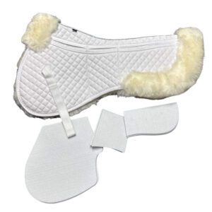 Unicorn Tack V Channel Merino Sheepskin High Wither Tri-Pad White