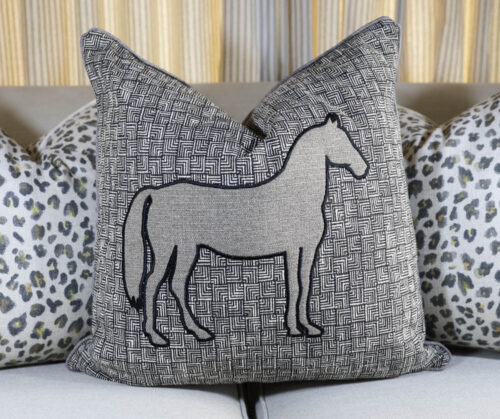 Ballina Stables Coffee Check Scatter Cushion