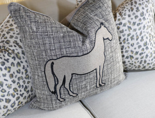 Ballina Stables Coffee Check Scatter Cushion - Image 3