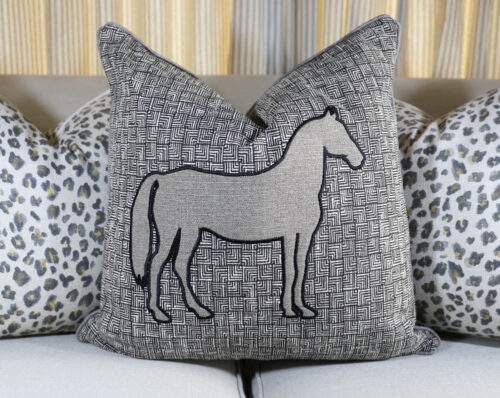 Ballina Stables Coffee Check Scatter Cushion - Image 4