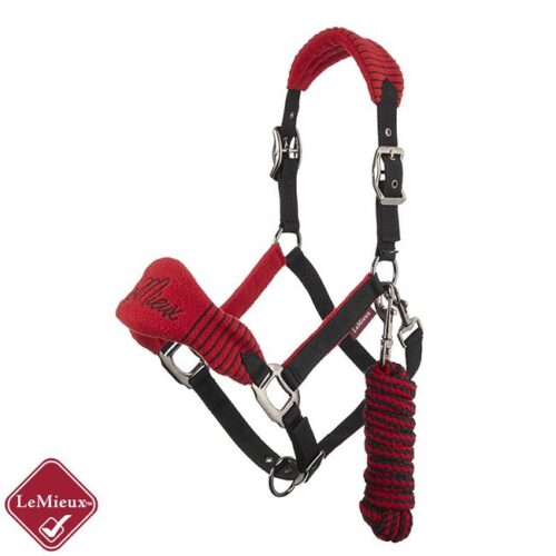 LeMieux Vogue Fleece Headcollar & Leadrope Chilli