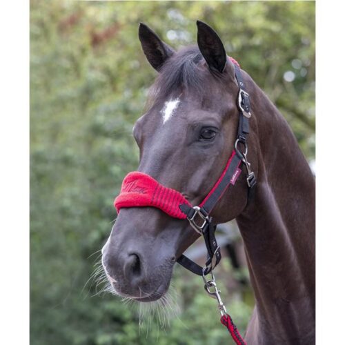 LeMieux Vogue Fleece Headcollar & Leadrope Chilli - Image 2